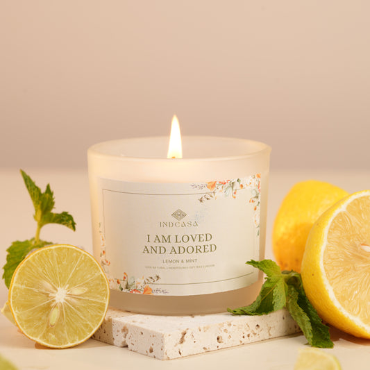 Summer Soya wax candle, Lemon & Mint